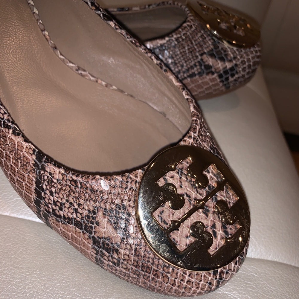 Tory Burch snake print flats